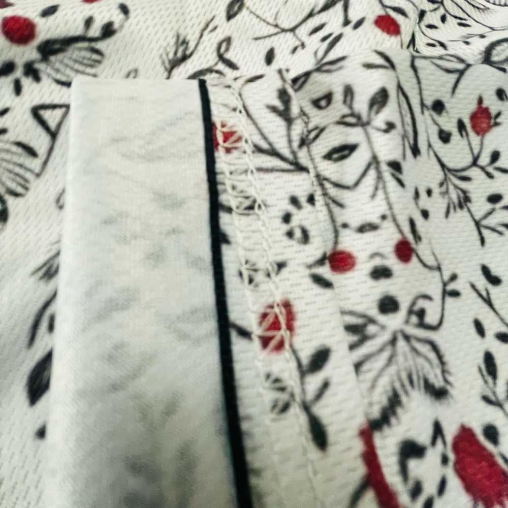 Floral Black and Red Patterned Long Sleeve Shirt - Picture 4 of 4